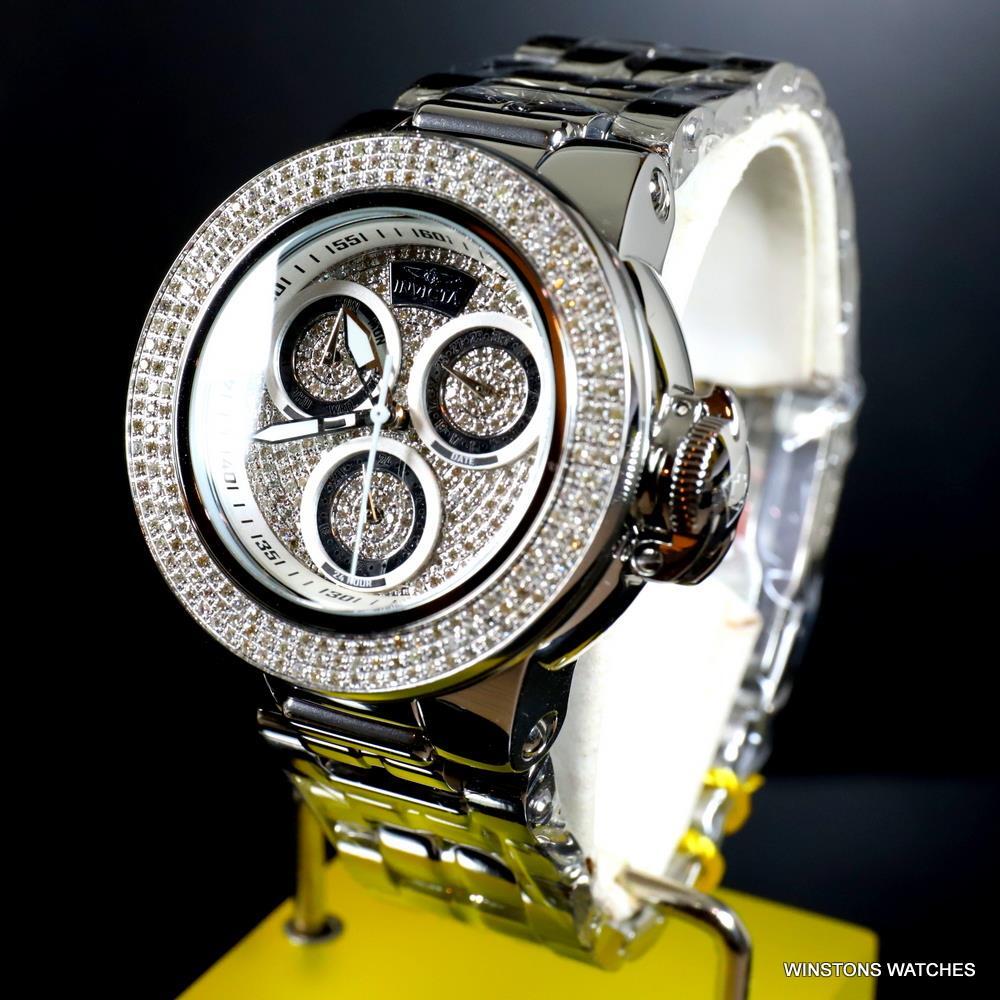 Unisex Invicta Subaqua Sea Dragon 1.6CTW Diamond Pave 42mm Steel Watch New