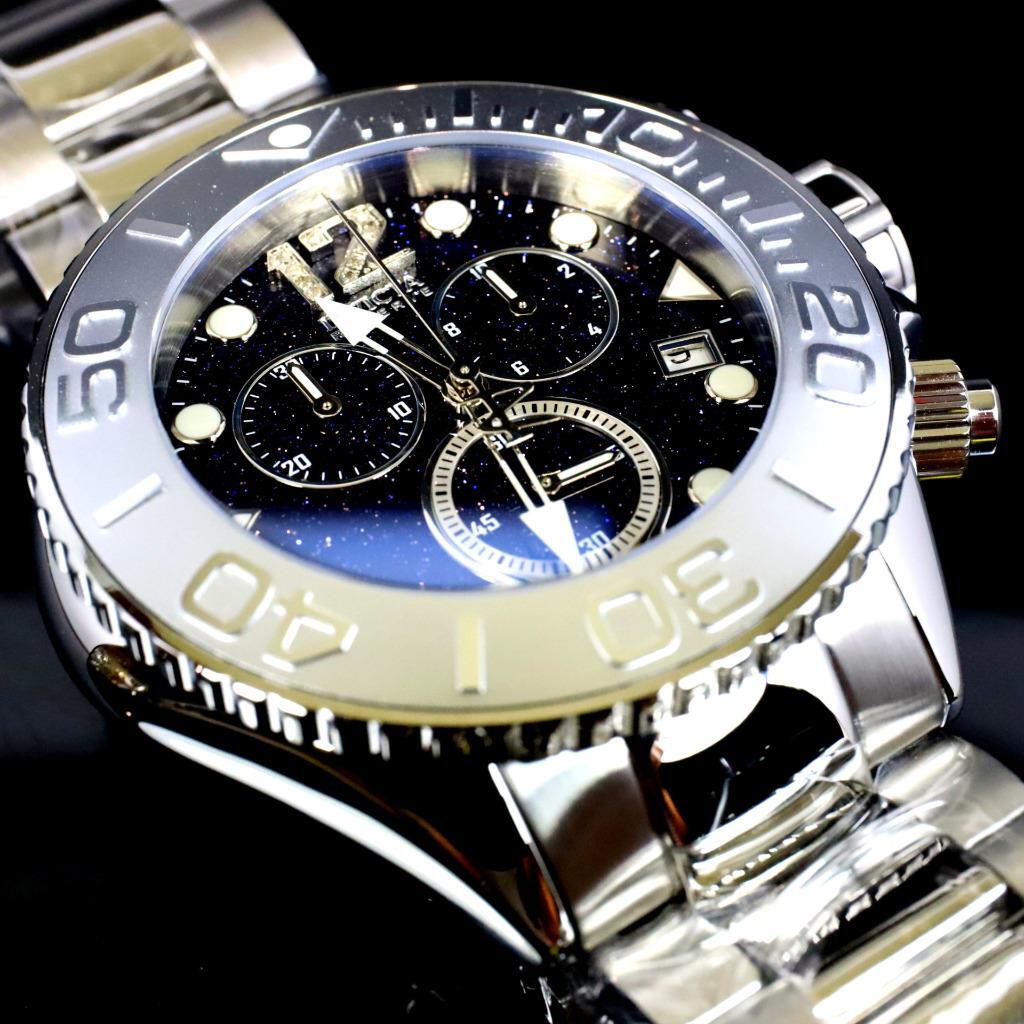 Invicta Masterpiece Reserve Grand Diver Blue Sand Stone Diamond Swiss ETA Watch