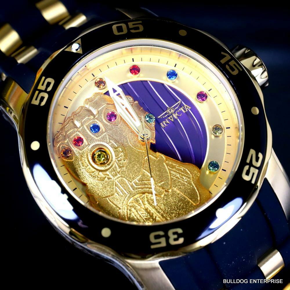 Invicta Marvel Thanos Infinity Stones Gem Pro Diver Scuba Limited Watch 48mm New