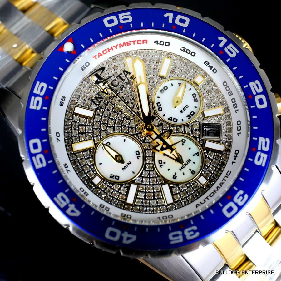 Invicta Reserve Ocean Master 1 CTW Diamond TMI NE88 Automatic 46mm MOP Watch New