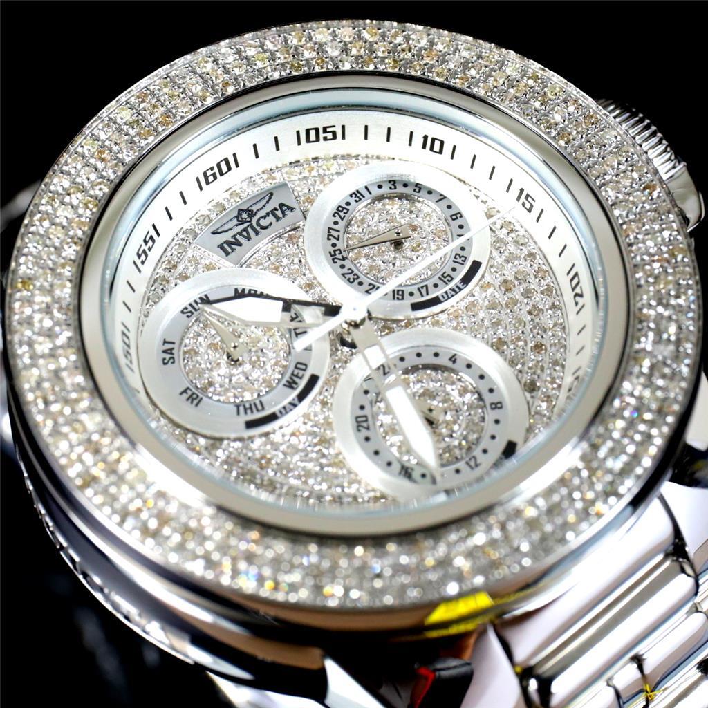 Unisex Invicta Subaqua Sea Dragon 1.6CTW Diamond Pave 42mm Steel Watch New