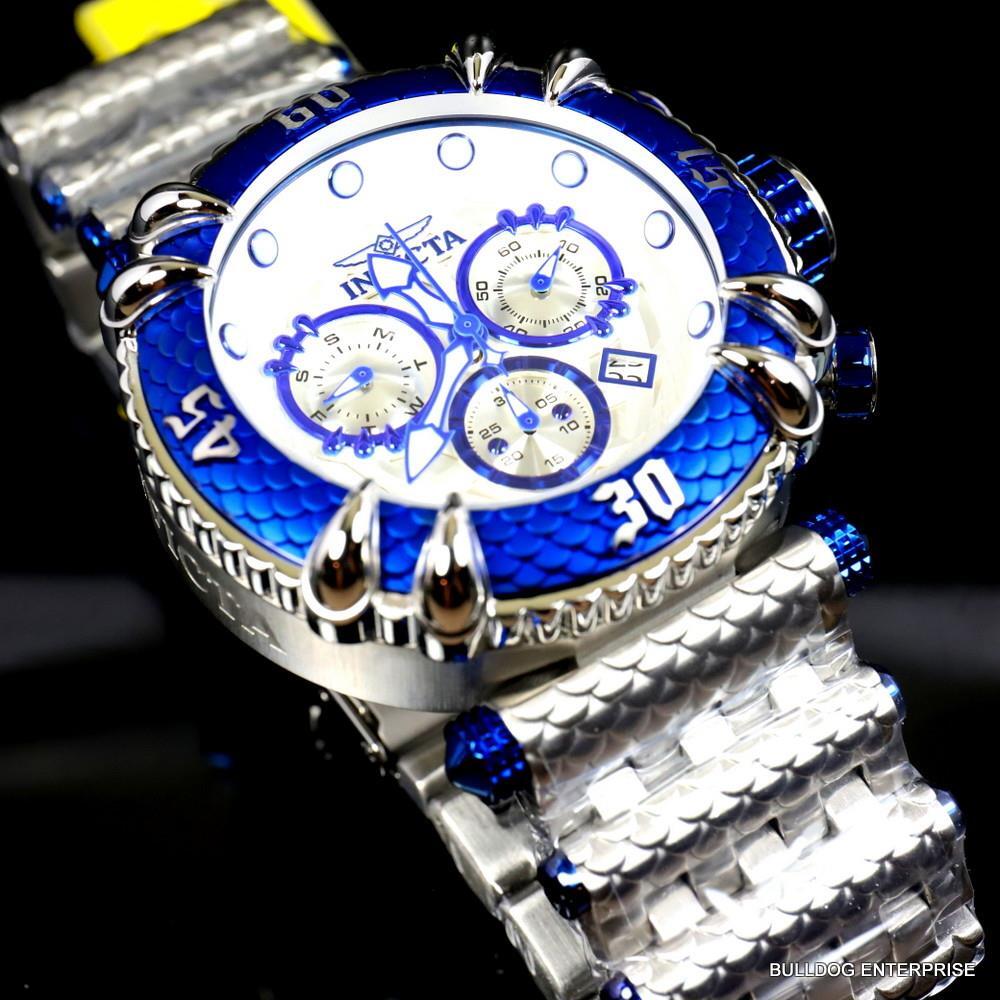Invicta Subaqua Talon Chronograph Stainlesss Steel 52mm Swiss Mvt Blue Watch New