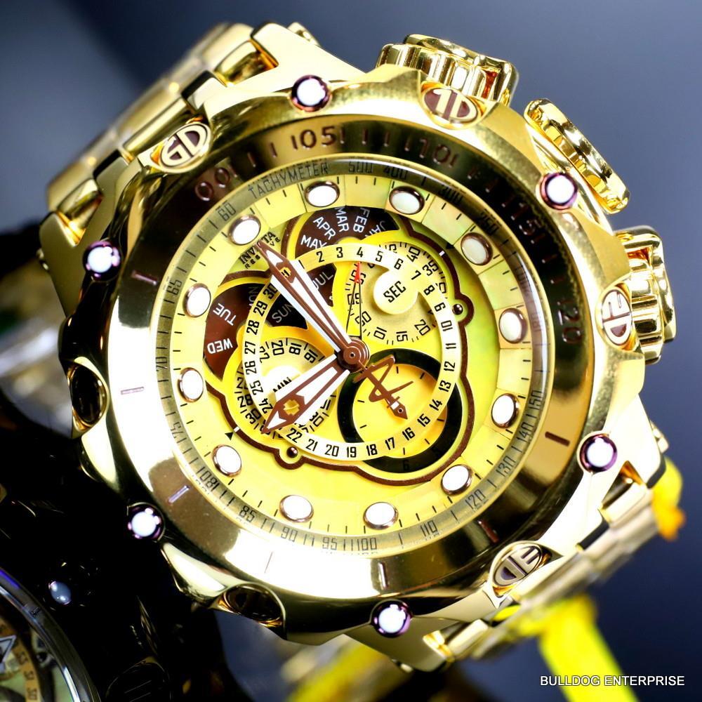 Invicta Reserve Venom Fusion Gold Label 52mm Swiss Master Calendar Watch New