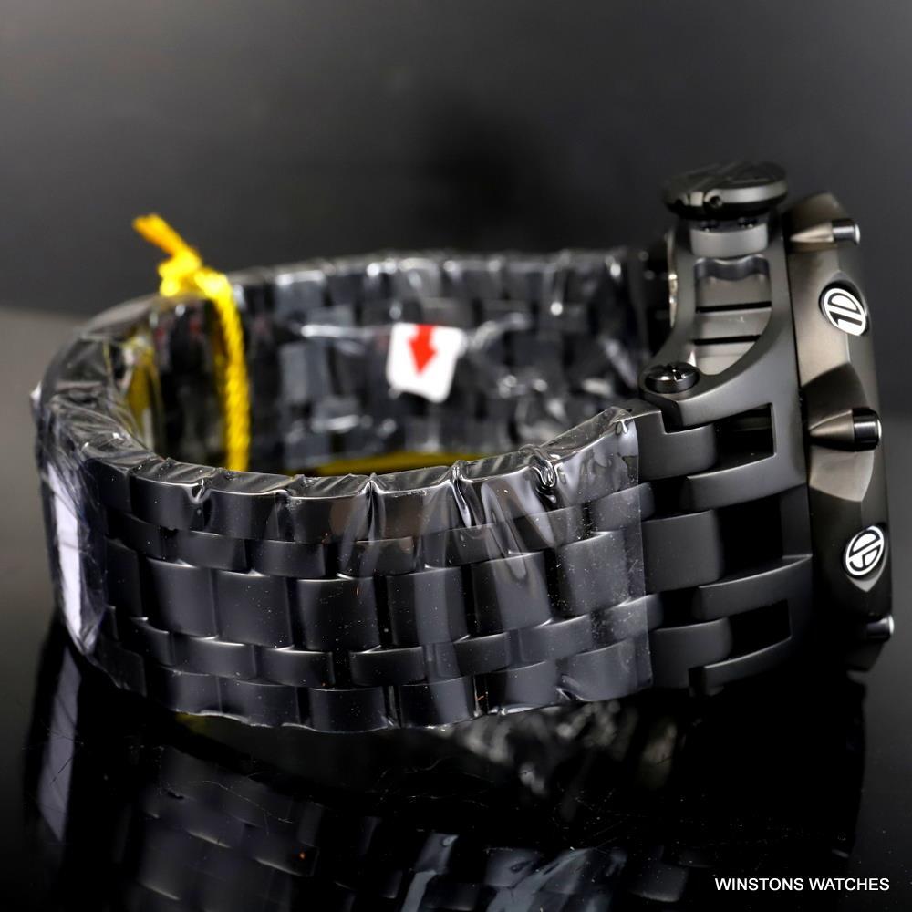 Invicta Reserve Venom Hybrid Meteorite Tourbillon Black Steel Watch 52mm New