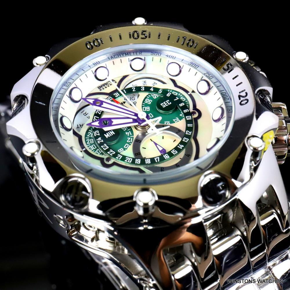 Invicta Reserve Venom Fusian Hybrid Swiss Master Calendar Steel Green Watch New
