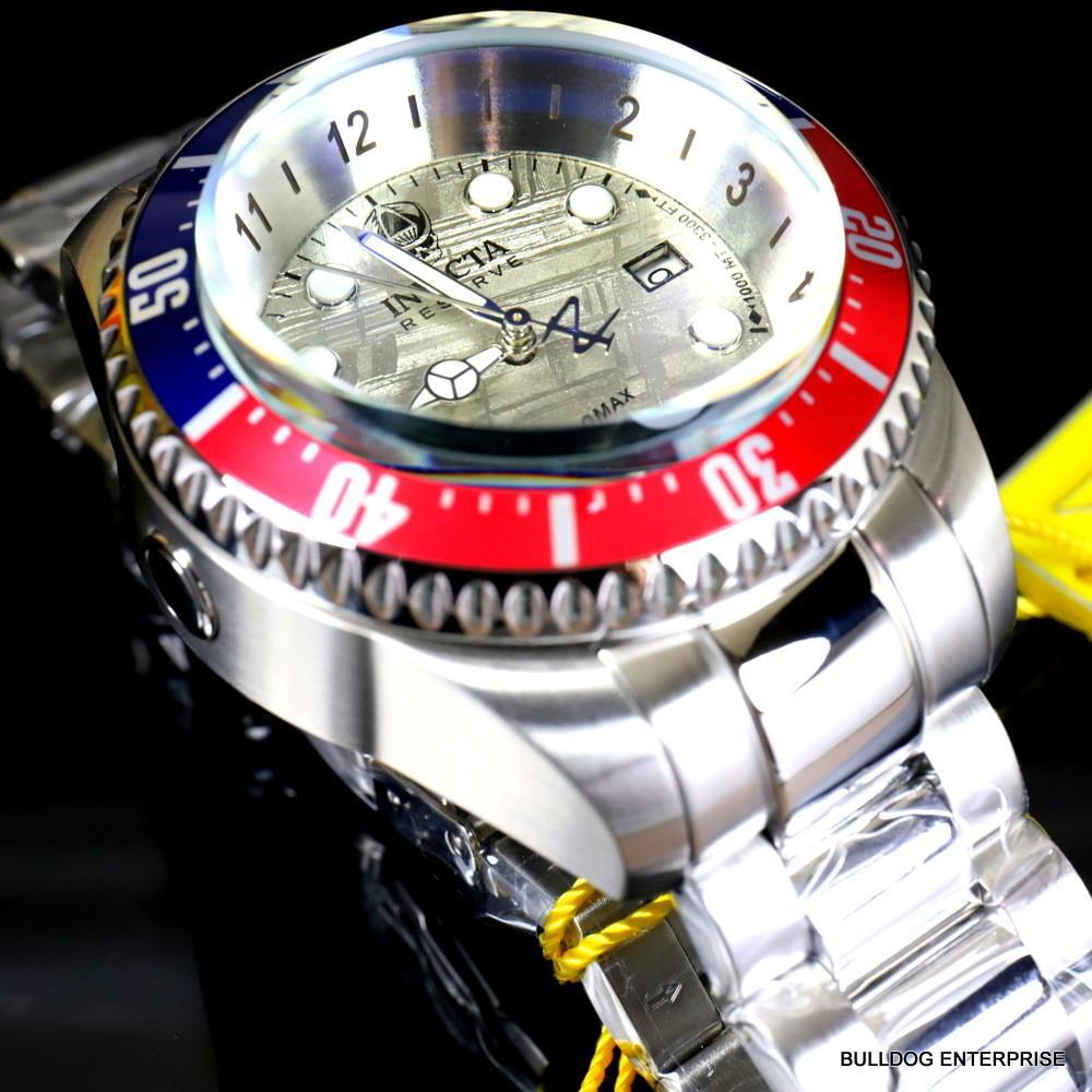 Invicta Reserve Hydromax Meteorite Automatic Steel Pepsi Cola 52mm Watch New