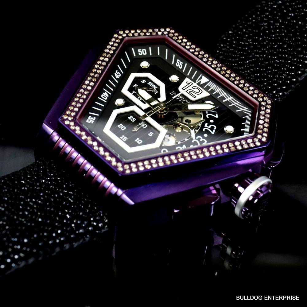 Invicta Speedway .76 CTW Diamond Triangular Stingray Chrono Swiss Mvt Watch New