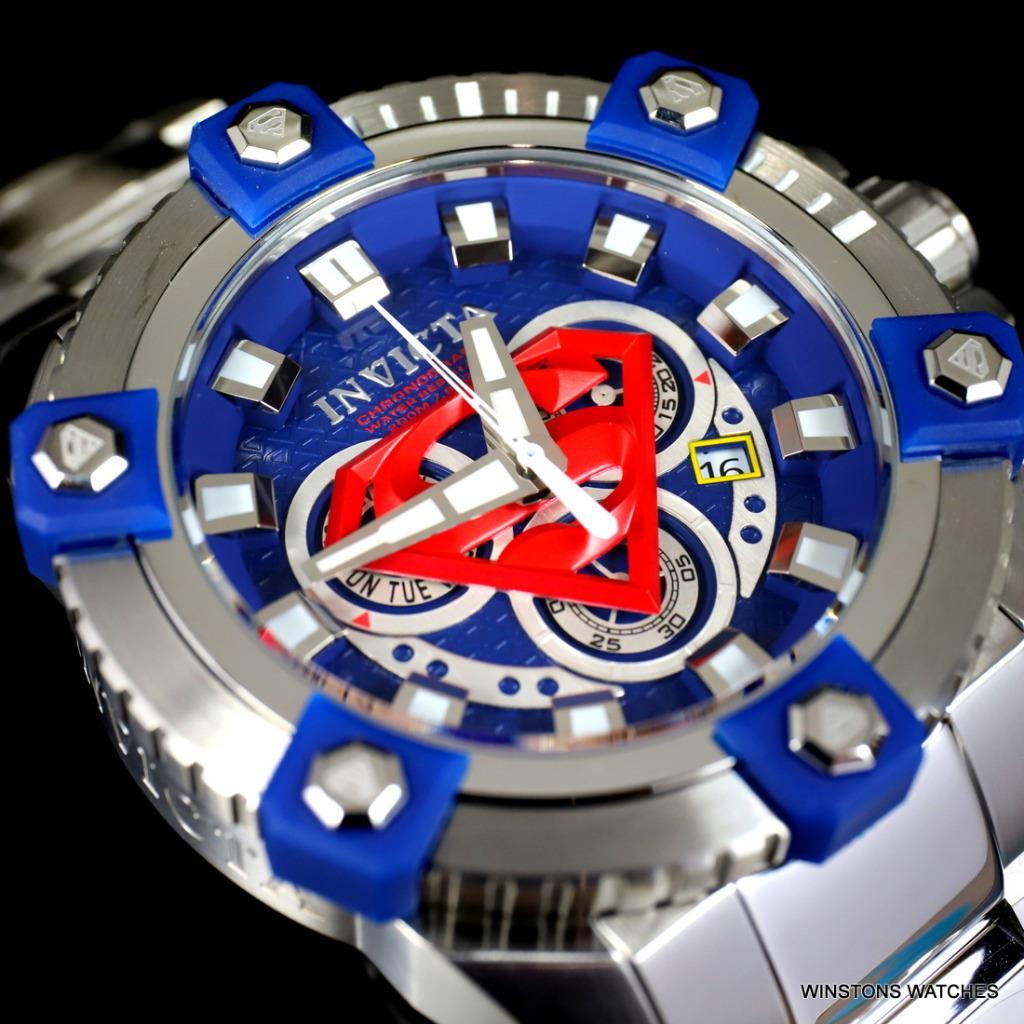 Invicta DC Comics Superman Grand Octane Arsenal 63mm Steel Swiss Mvt Watch New