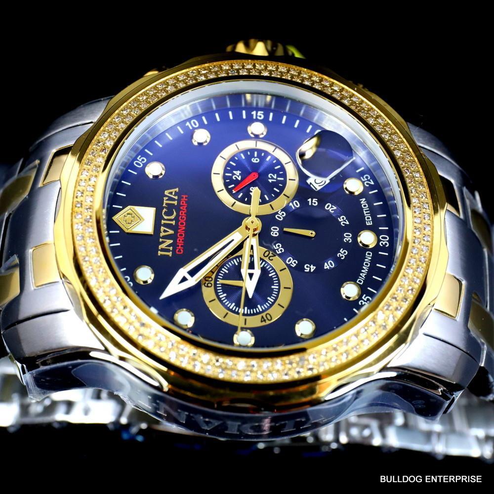 Invicta Pro Diver Scuba .66 CTW Diamond Edition 2 Tone Steel Bracelet Watch New