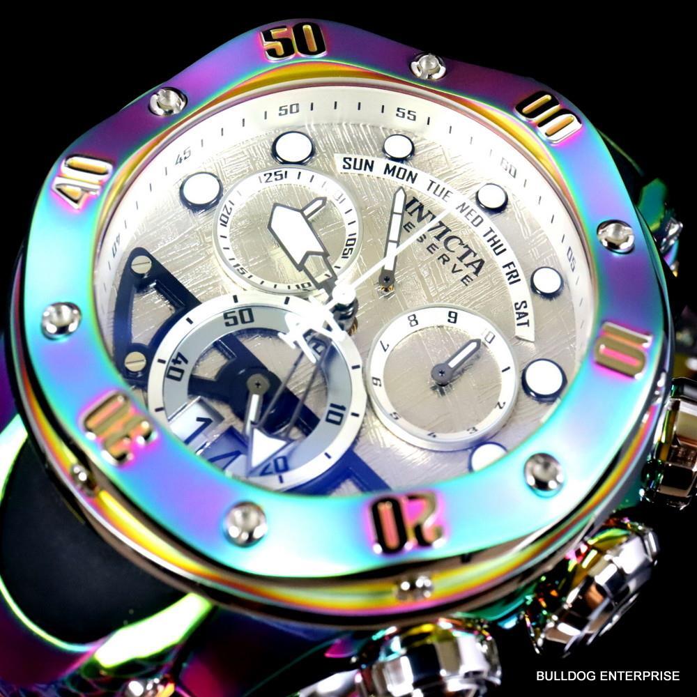 Invicta Reserve Kraken Meteorite Swiss Ronda 5040.N Iridescent Steel Watch New