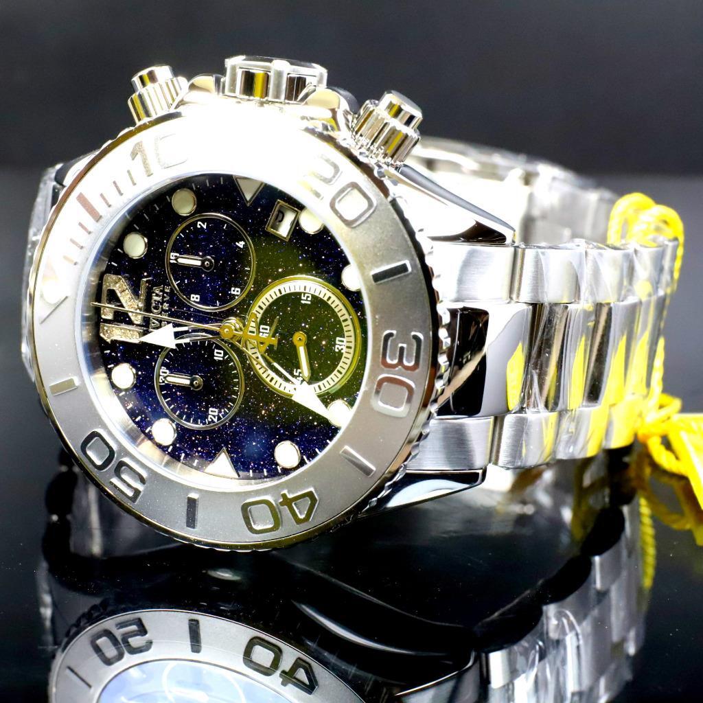 Invicta Masterpiece Reserve Grand Diver Blue Sand Stone Diamond Swiss ETA Watch