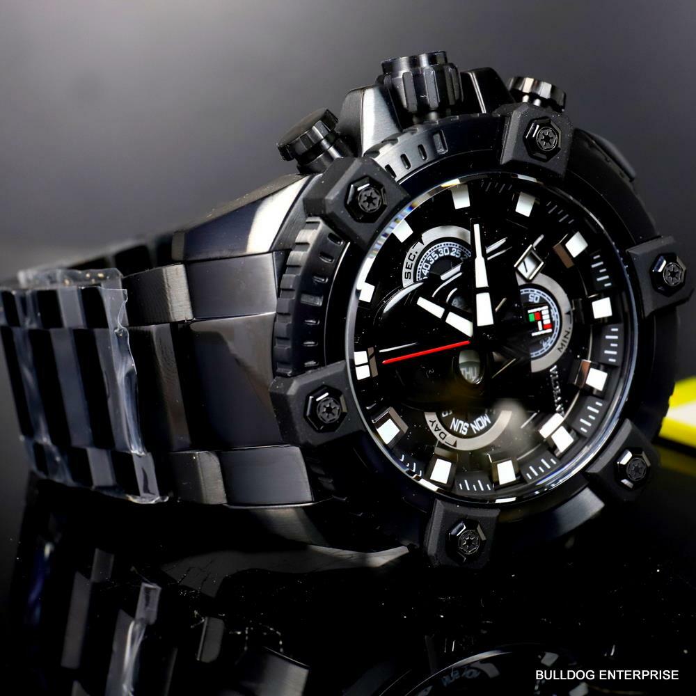 Invicta Star Wars Darth Vader Grand Octane Black Steel Swiss Mvt 63mm Watch New