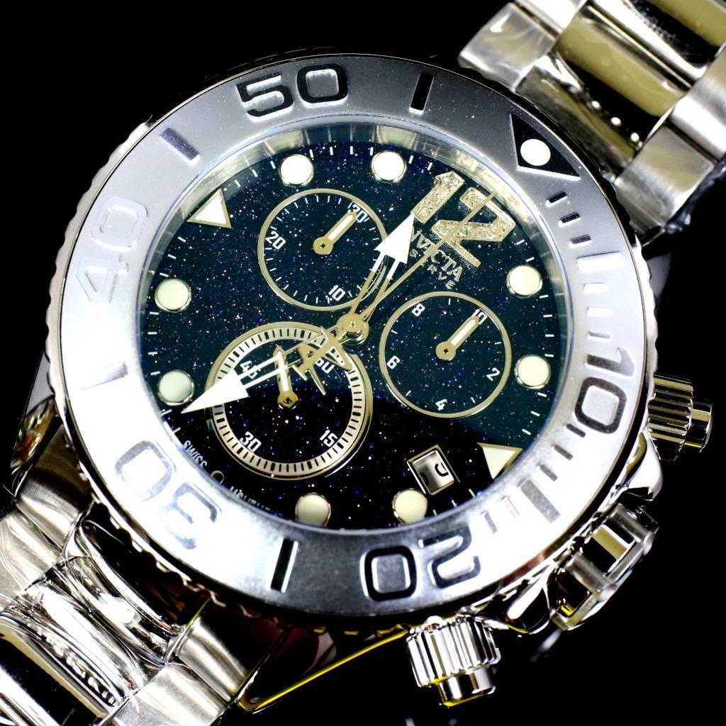 Invicta Masterpiece Reserve Grand Diver Blue Sand Stone Diamond Swiss ETA Watch