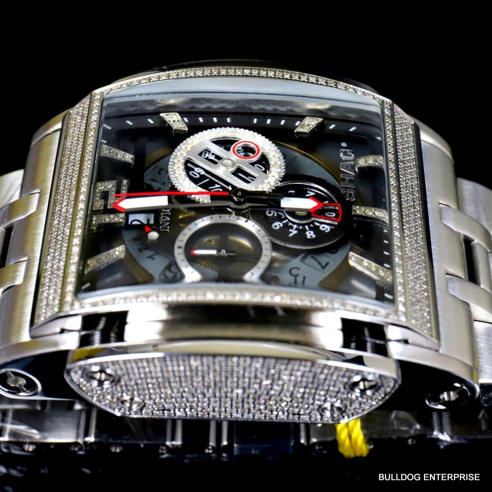 Invicta Shaq Speedway The Beast 3.27 CTW Diamond Steel 47mm Swiss Watch New