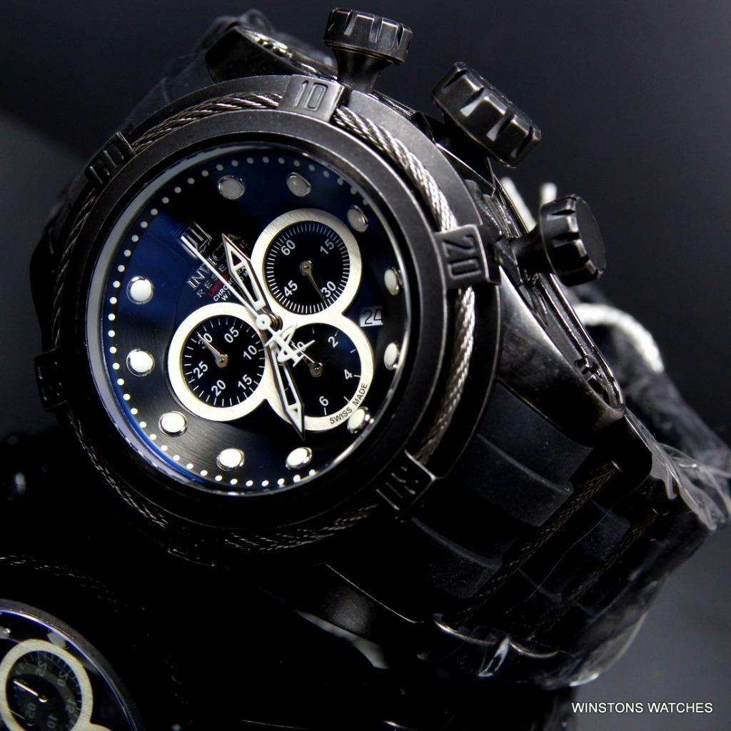 Invicta JT Reserve Bolt Zeus Swiss Made Chrono 52mm Black Distressed Watch New