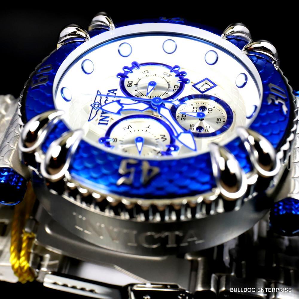 Invicta Subaqua Talon Chronograph Stainlesss Steel 52mm Swiss Mvt Blue Watch New