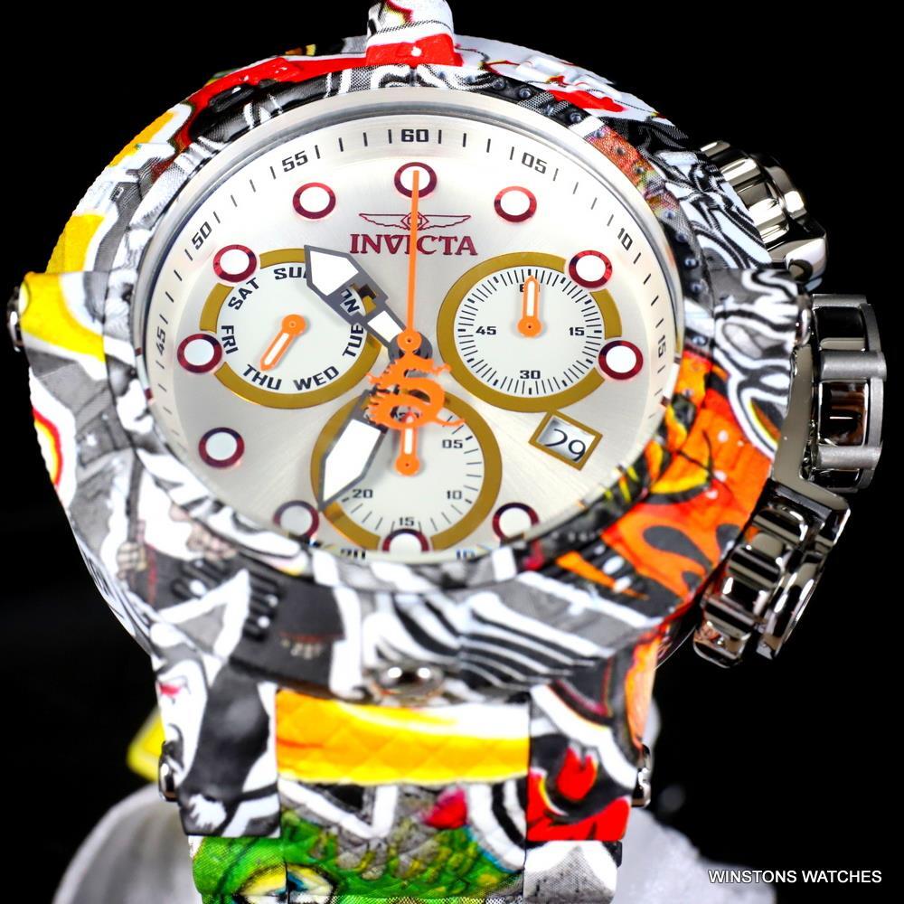 Invicta The Subaqua Graffiti Steel Hydroplated Bracelet Swiss Mvt Watch 50mm New