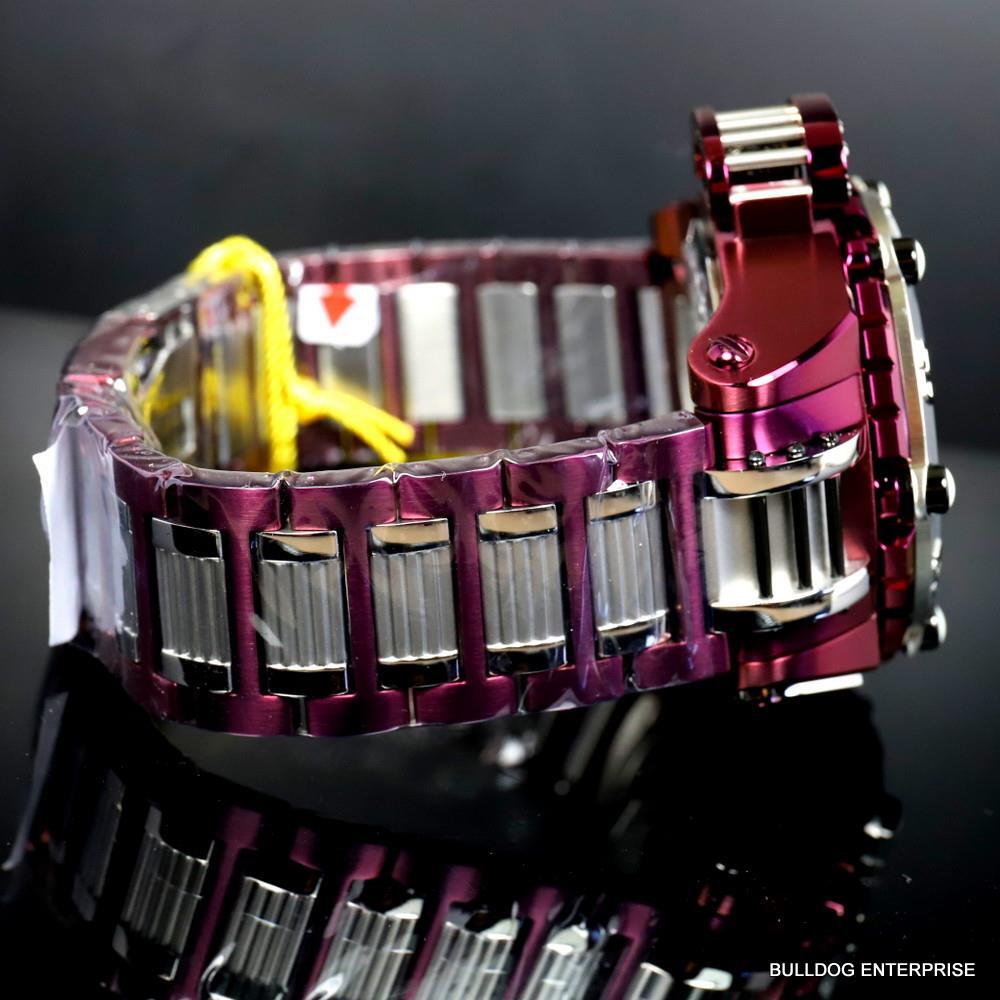 Invicta Reserve Flying Fox Burgandy Steel Black MOP Automatic 52mm Watch New