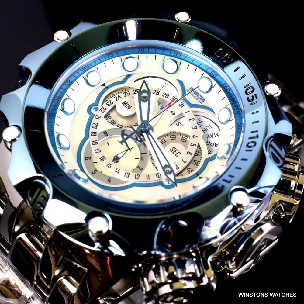 Invicta Reserve Venom Fusian Hybrid Swiss Master Calendar Steel White Watch New