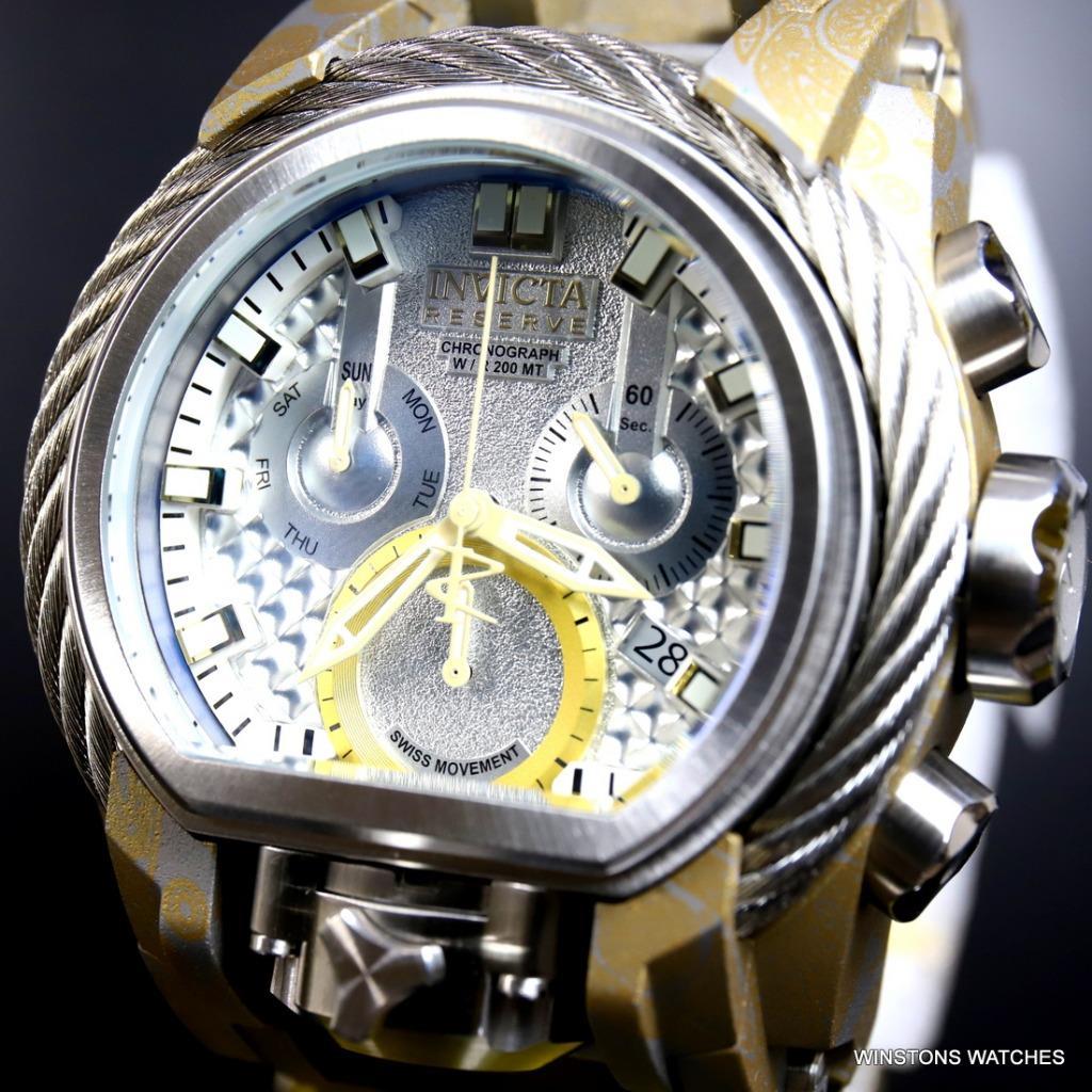Invicta Reserve Bolt Zeus Magnum Hydroplated Steel 52mm Swiss Mvt Watch New