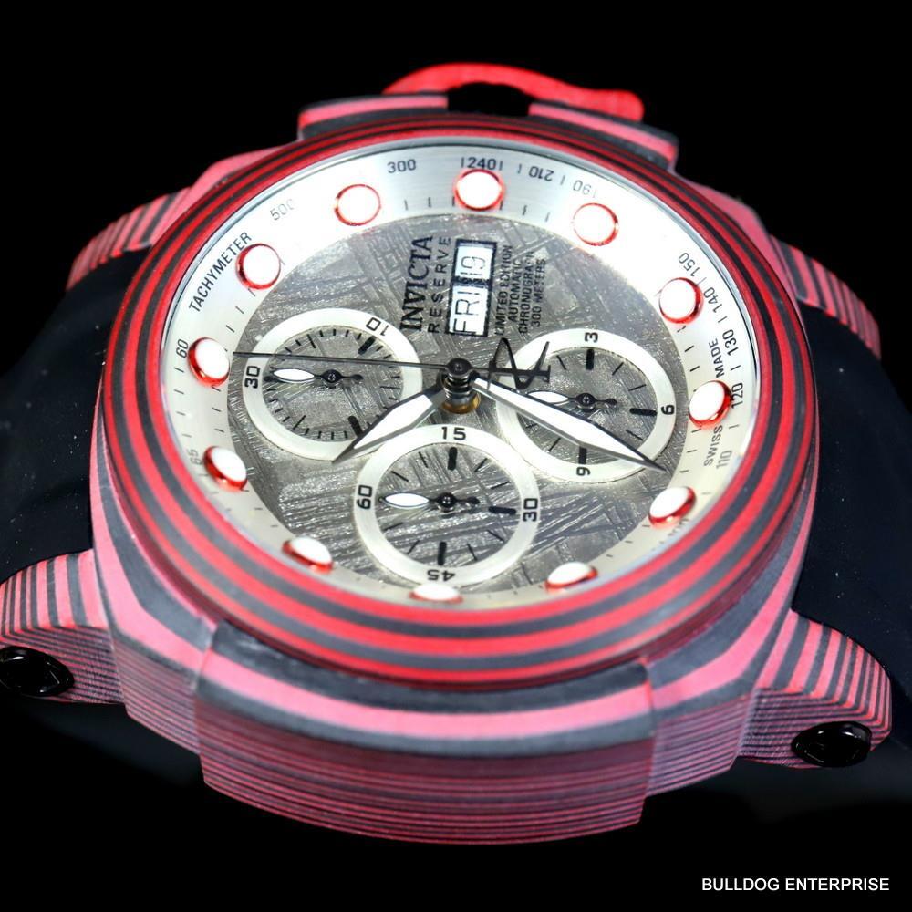 Invicta Reserve Carbon Meteorite Swiss Made Sellita SW500 Auto Watch #002 New