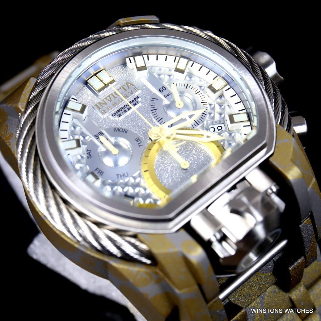 Invicta Reserve Bolt Zeus Magnum Hydroplated Steel 52mm Swiss Mvt Watch New