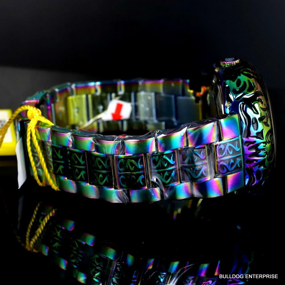 Invicta Artist Skull Automatic Skeletonized Iridescent Steel 50mm Watch New