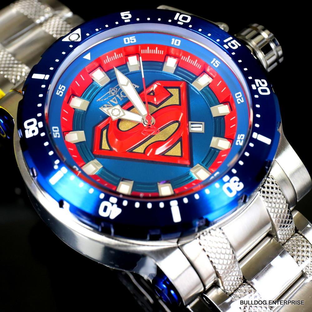 Invicta DC Comics Superman Coalition Forces 52mm Stainless Steel LE Watch New
