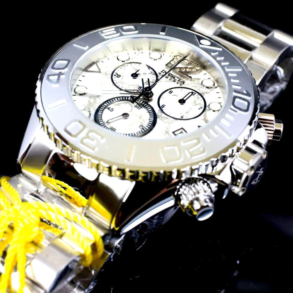 Invicta Masterpiece Reserve Grand Diver Howlite Steel Swiss ETA Diamond Watch