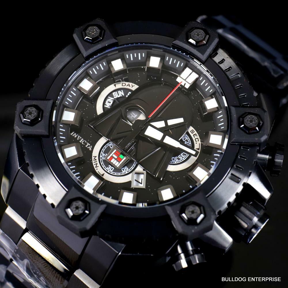 Invicta Star Wars Darth Vader Grand Octane Black Steel Swiss Mvt 63mm Watch New