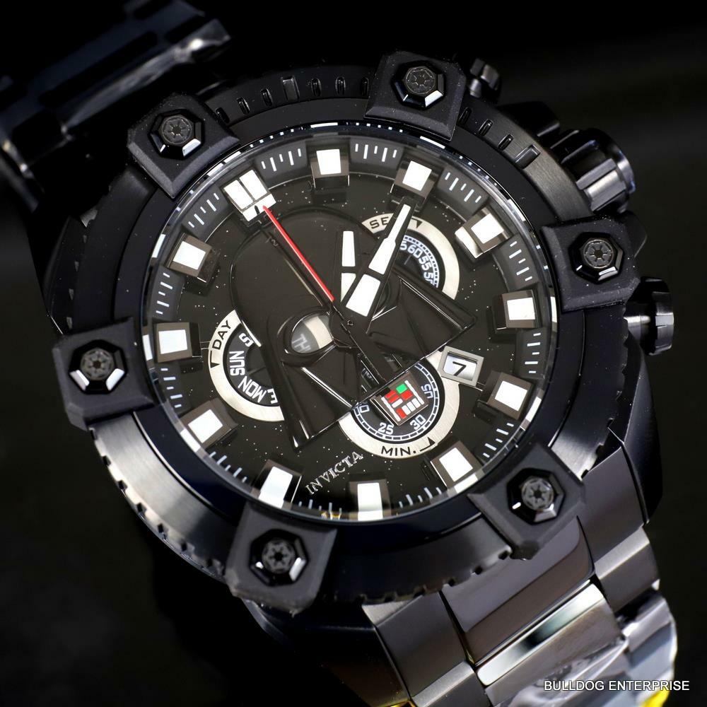 Invicta Star Wars Darth Vader Grand Octane Black Steel Swiss Mvt 63mm Watch New