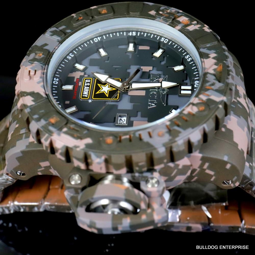 Invicta Sea Hunter Army Hydroplated Camouflage Steel 58mm Automatic Watch New