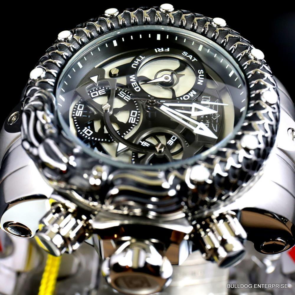 Invicta Venom Subaqua Dragon Scale Stainless Steel Guntmetal 52mm Watch New