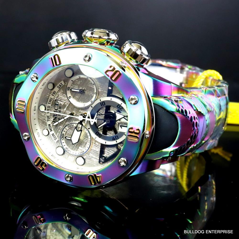Invicta Reserve Kraken Meteorite Swiss Ronda 5040.N Iridescent Steel Watch New