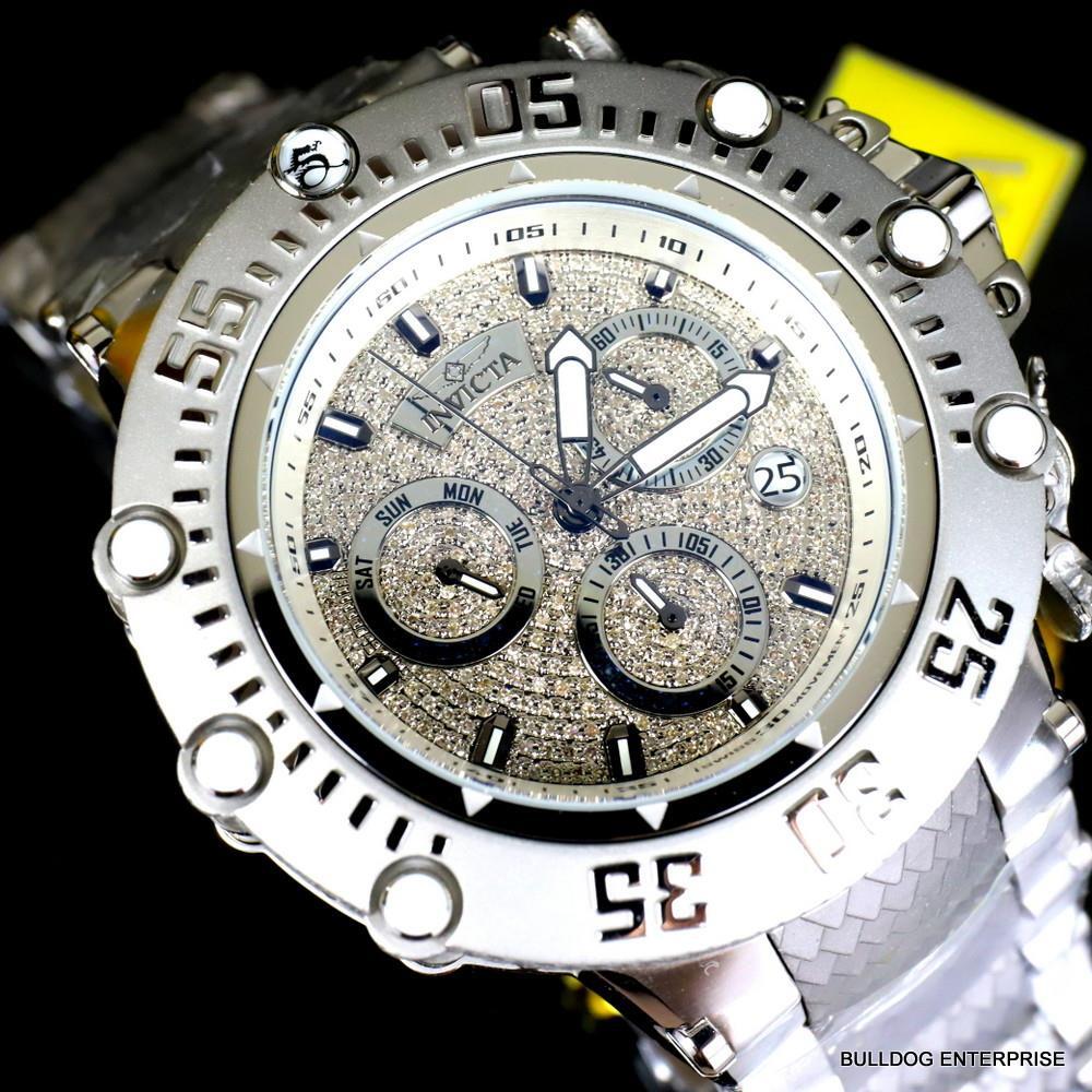 Invicta Subaqua Noma VII 1.57CTW Diamond Swiss Stainless Steel 52mm Watch New