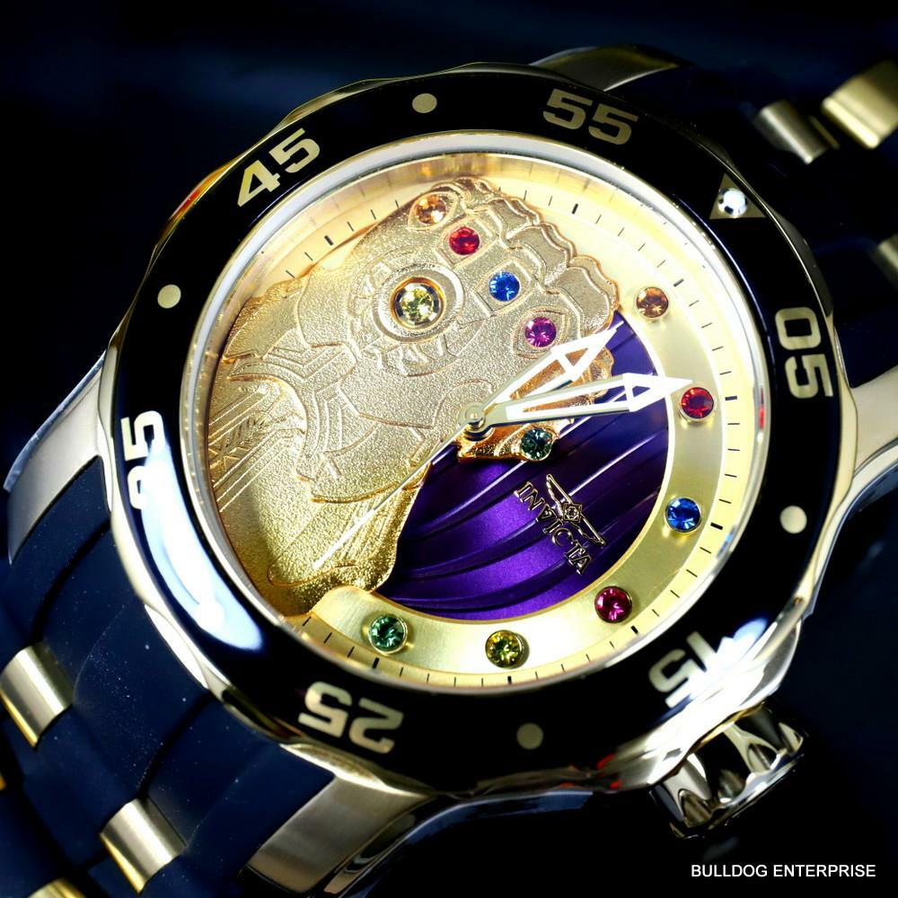 Invicta Marvel Thanos Infinity Stones Gem Pro Diver Scuba Limited Watch 48mm New