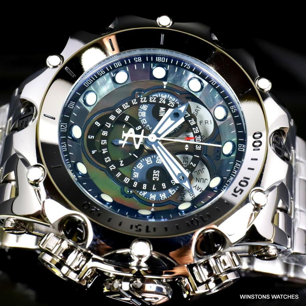 Invicta Reserve Venom Fusian Hybrid Swiss Master Calendar Steel Black Watch New