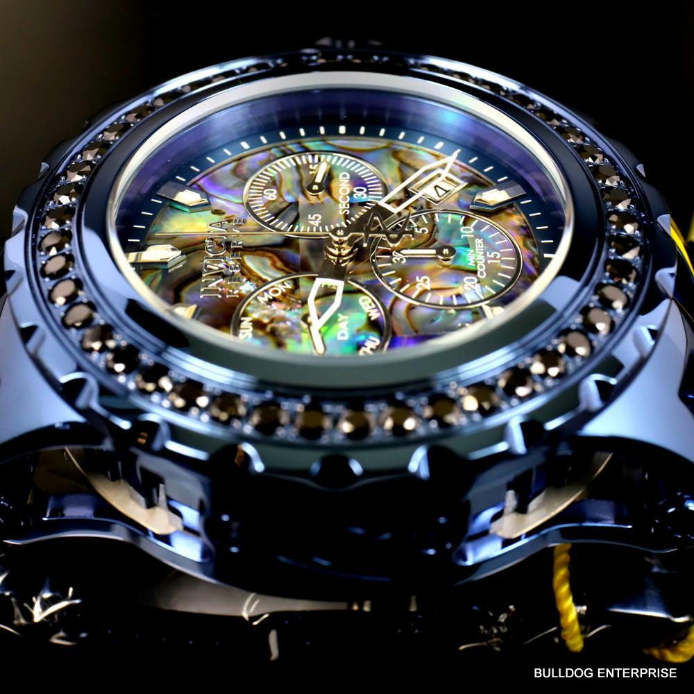 Invicta Reserve Subaqua Specialty 4.14 CTW Black Spinel Abalone Blue Watch New