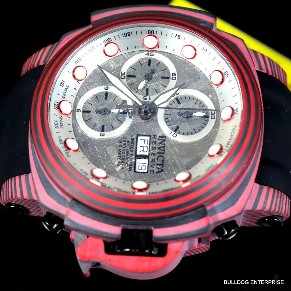 Invicta Reserve Carbon Meteorite Swiss Made Sellita SW500 Auto Watch #002 New