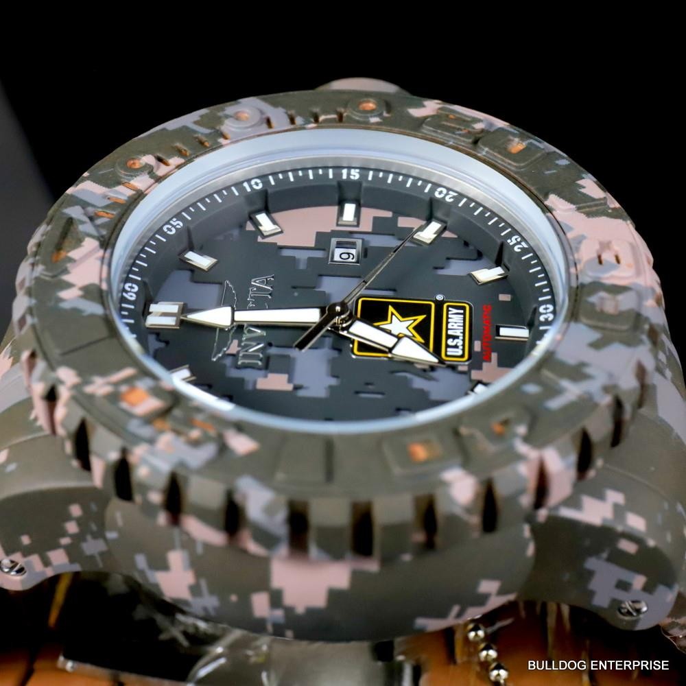 Invicta Sea Hunter Army Hydroplated Camouflage Steel 58mm Automatic Watch New