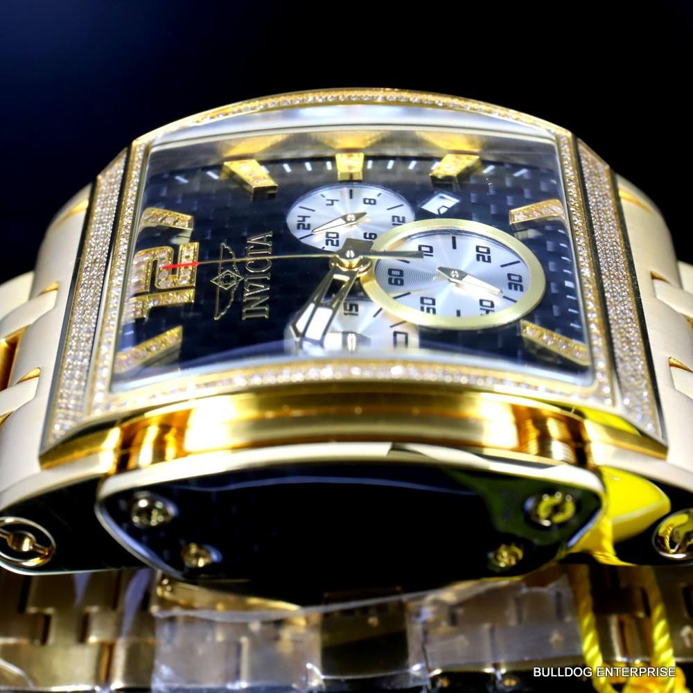 Invicta Speedway The Beast 1.47 CTW Diamond Gold Plated Steel 47mm Watch New
