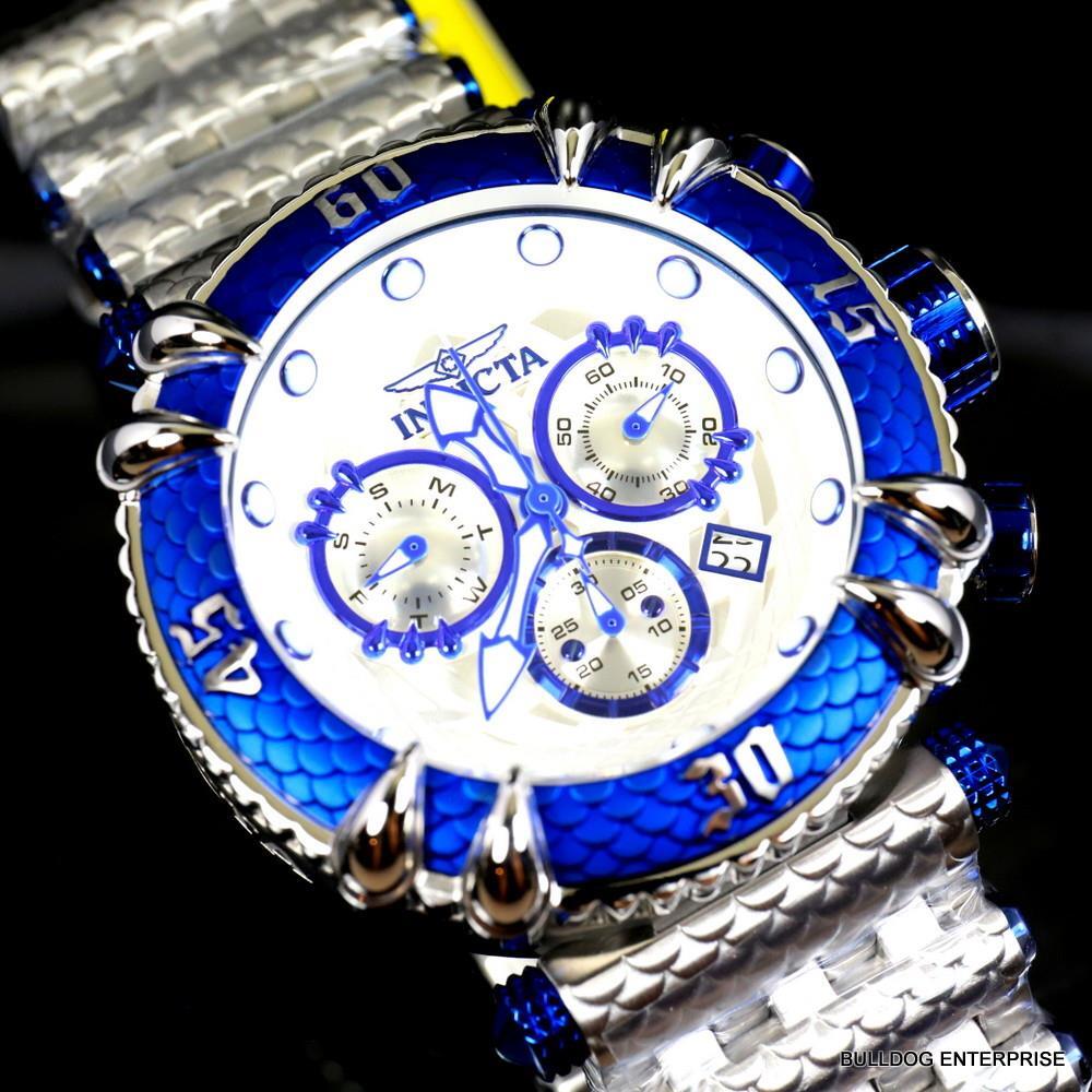 Invicta Subaqua Talon Chronograph Stainlesss Steel 52mm Swiss Mvt Blue Watch New