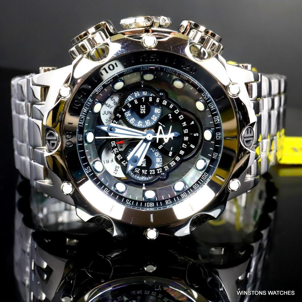 Invicta Reserve Venom Fusian Hybrid Swiss Master Calendar Steel Black Watch New