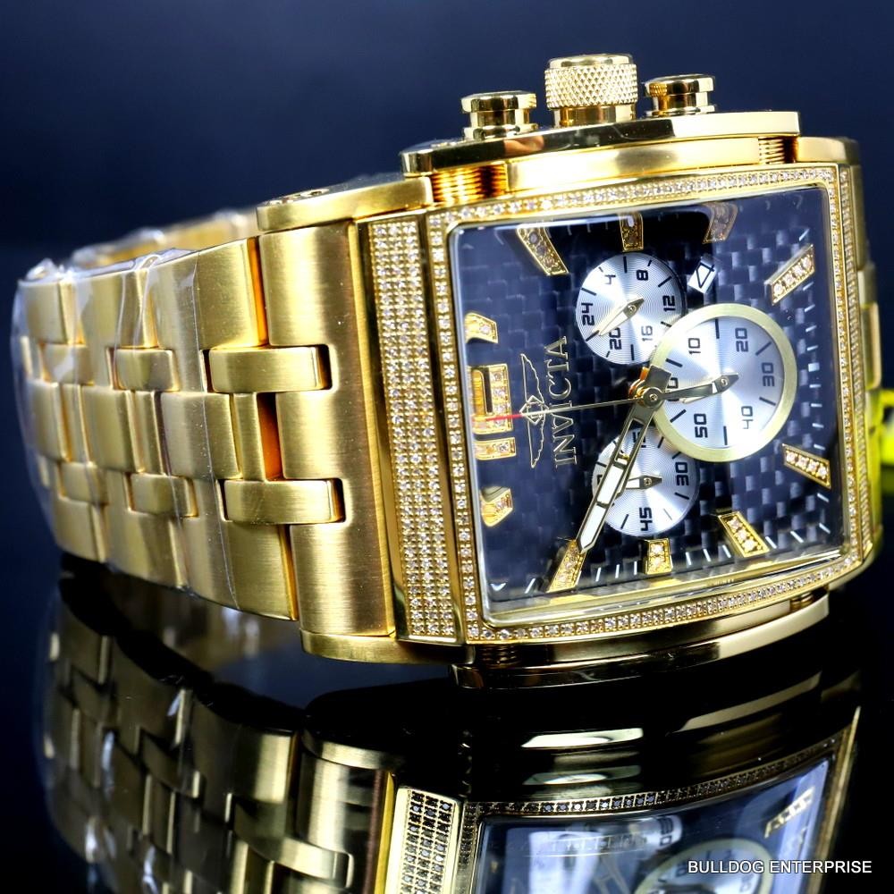 Invicta Speedway The Beast 1.47 CTW Diamond Gold Plated Steel 47mm Watch New