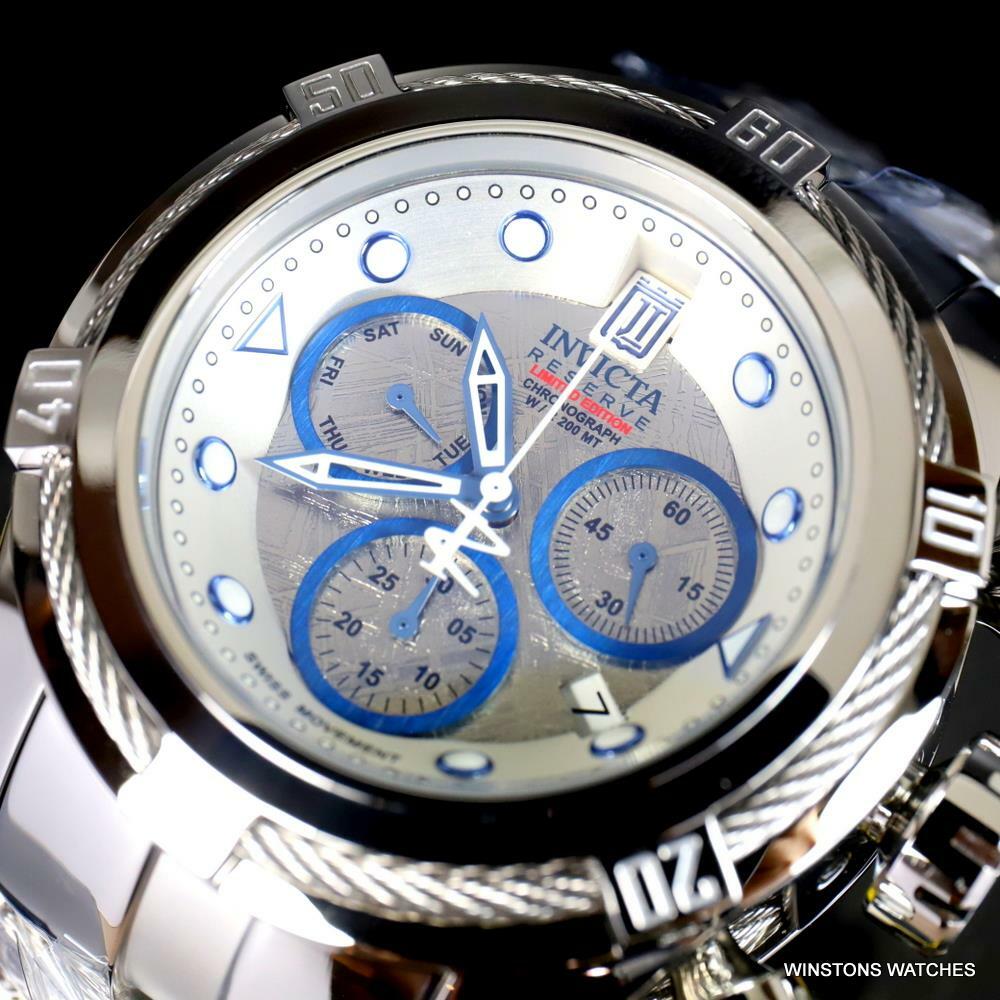 Invicta Reserve JT Bolt Zeus Meteorite Swiss Mvt Polished Steel 52mm Watch New