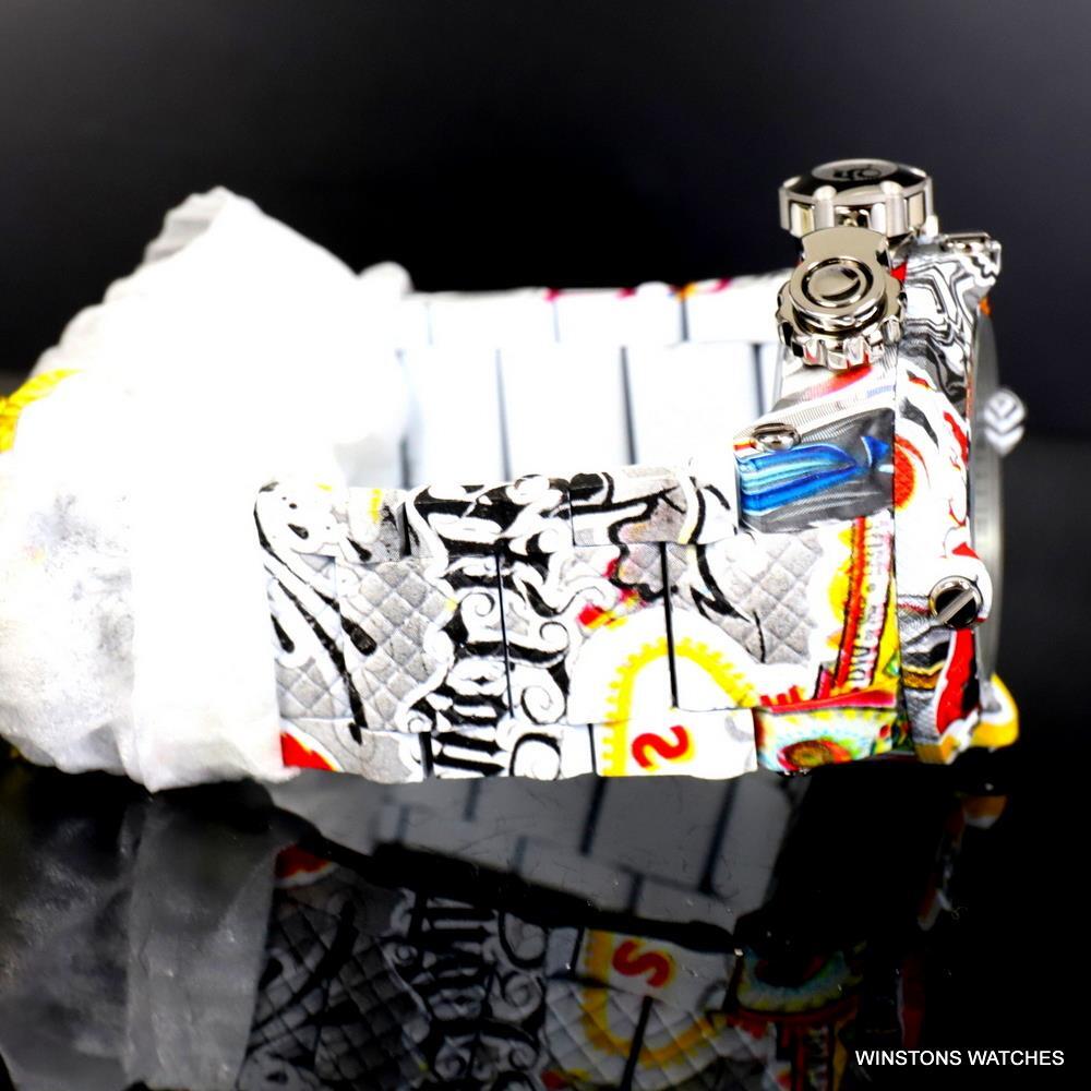 Invicta The Subaqua Graffiti Steel Hydroplated Bracelet Swiss Mvt Watch 50mm New