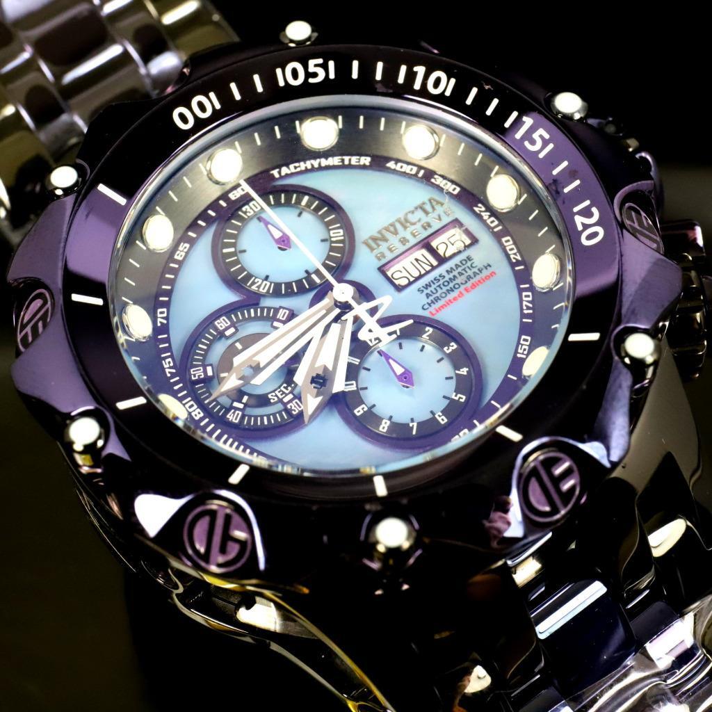 Invicta Reserve Venom Fusion Swiss Made Sellita SW500 Purple Automatic Watch
