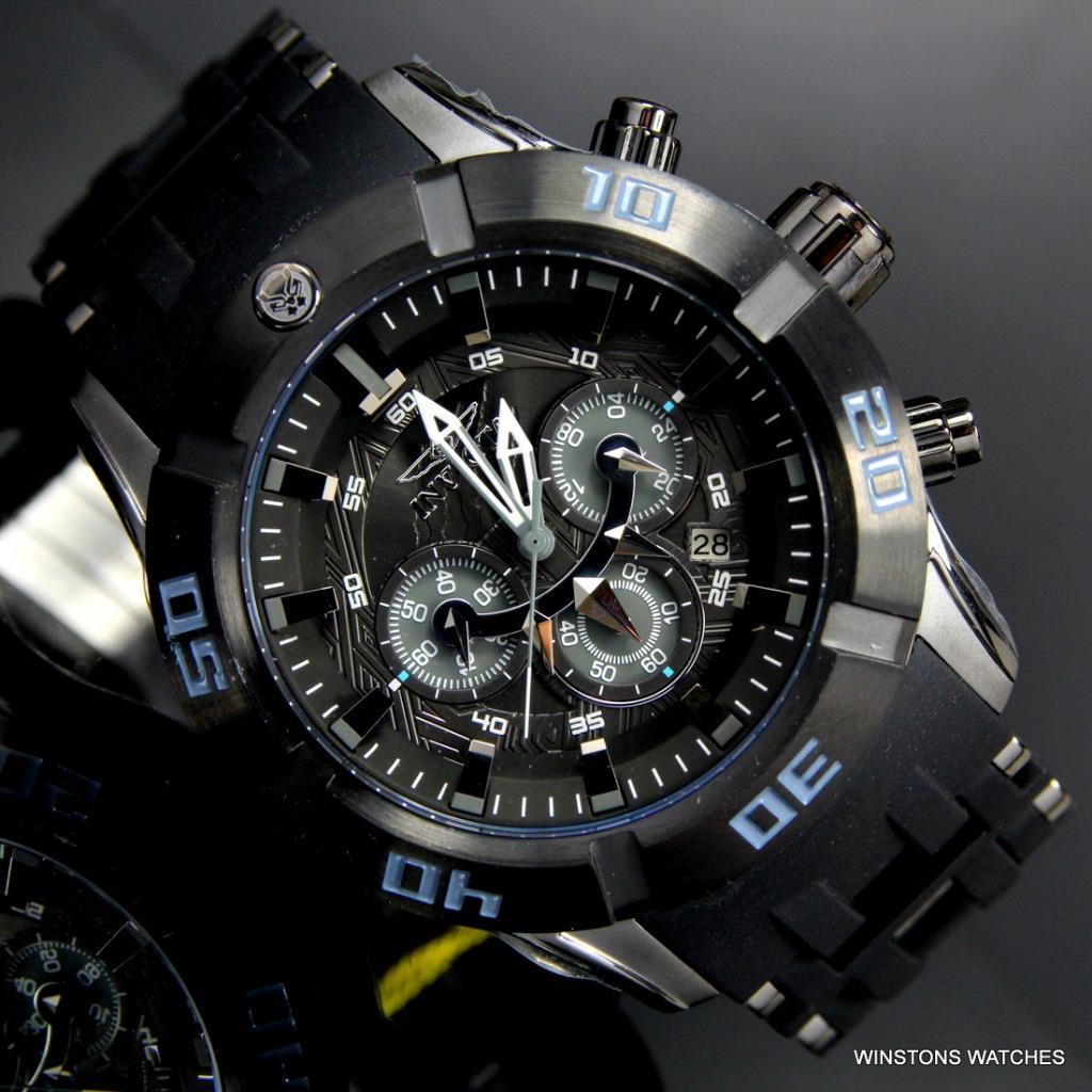 Men's Invicta Marvel Black Panther Sea Spider Sport 50mm Chronograph Watch New