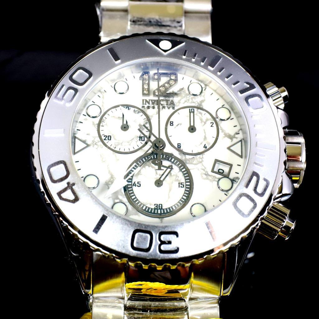 Invicta Masterpiece Reserve Grand Diver Howlite Steel Swiss ETA Diamond Watch
