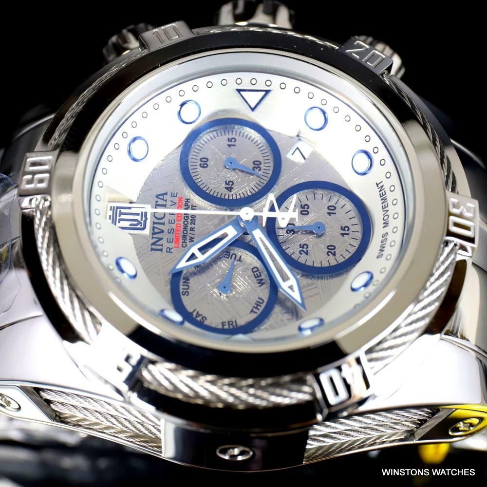 Invicta Reserve JT Bolt Zeus Meteorite Swiss Mvt Polished Steel 52mm Watch New